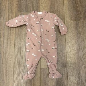 Firsts by Petit Lem Floral Lily Pad Onesie